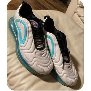 White Aqua Nike Tennis shoes